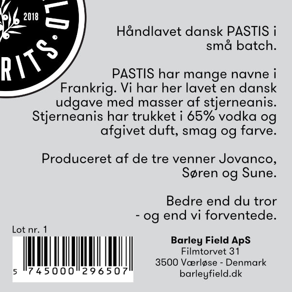 DANSK PASTIS - 70 cl.