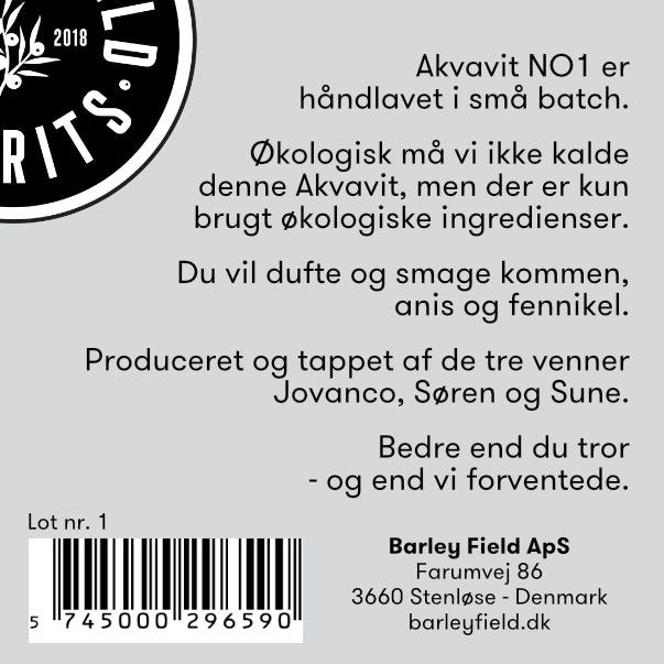 AKVAVIT NO1 - 70 cl.