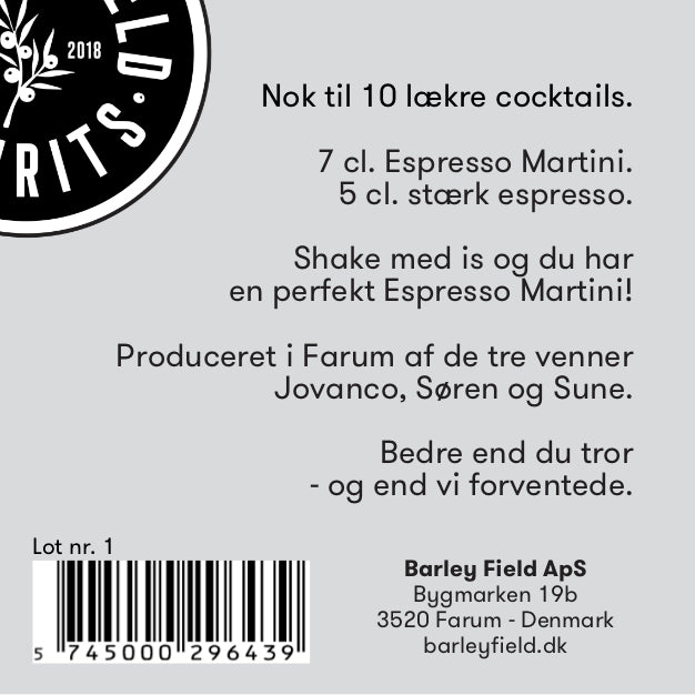 ESPRESSO MARTINI - 70 cl.
